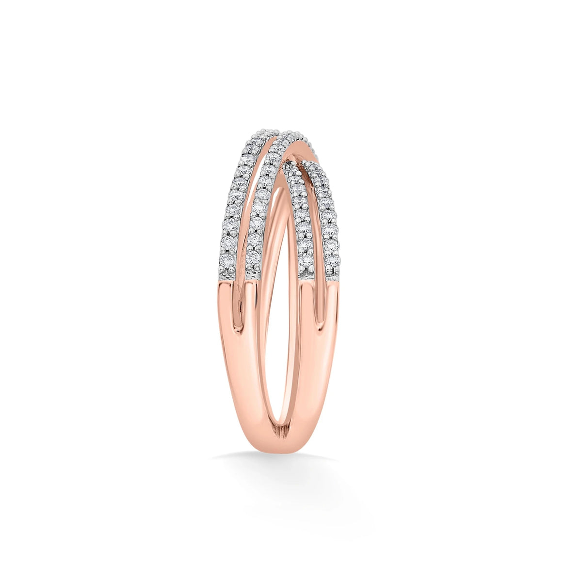 Sassy Twilight Luxe Crossover Ring - Zen Diamond India