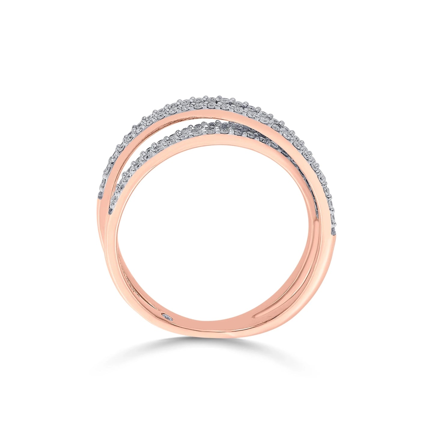 Sassy Twilight Luxe Crossover Ring - Zen Diamond India
