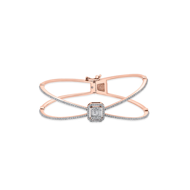 Criss-Cross Sparkle Embrace Bracelet