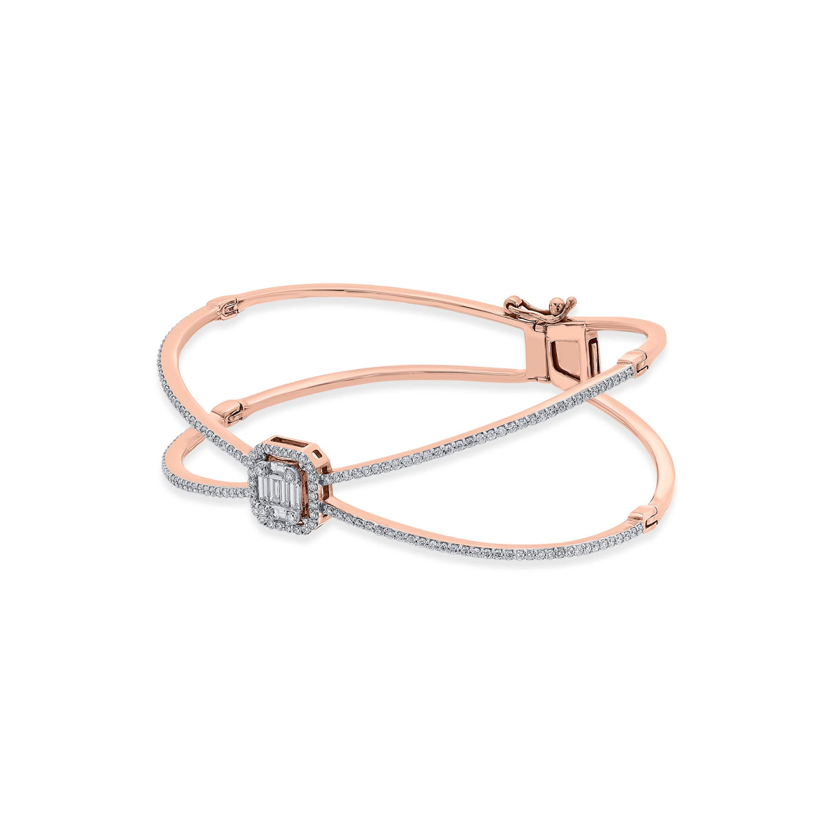Criss-Cross Sparkle Embrace Bracelet