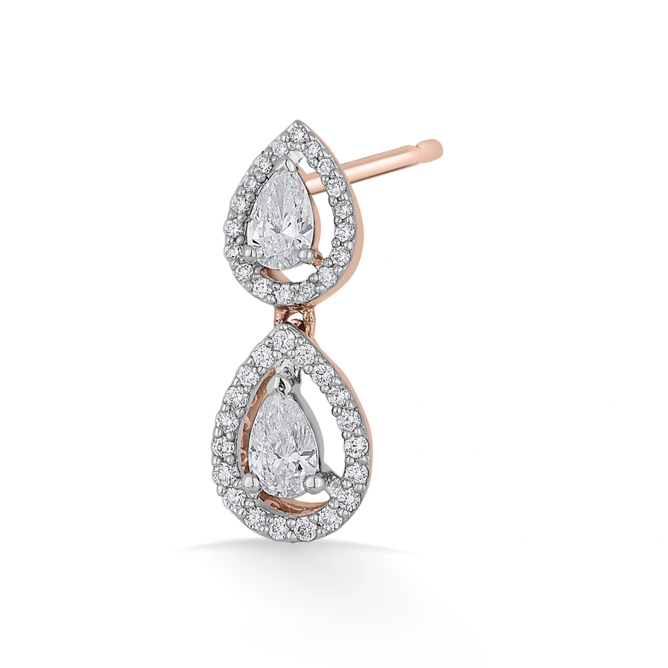 Solitaire Double Dewdrop Elegance - Zen Diamond India