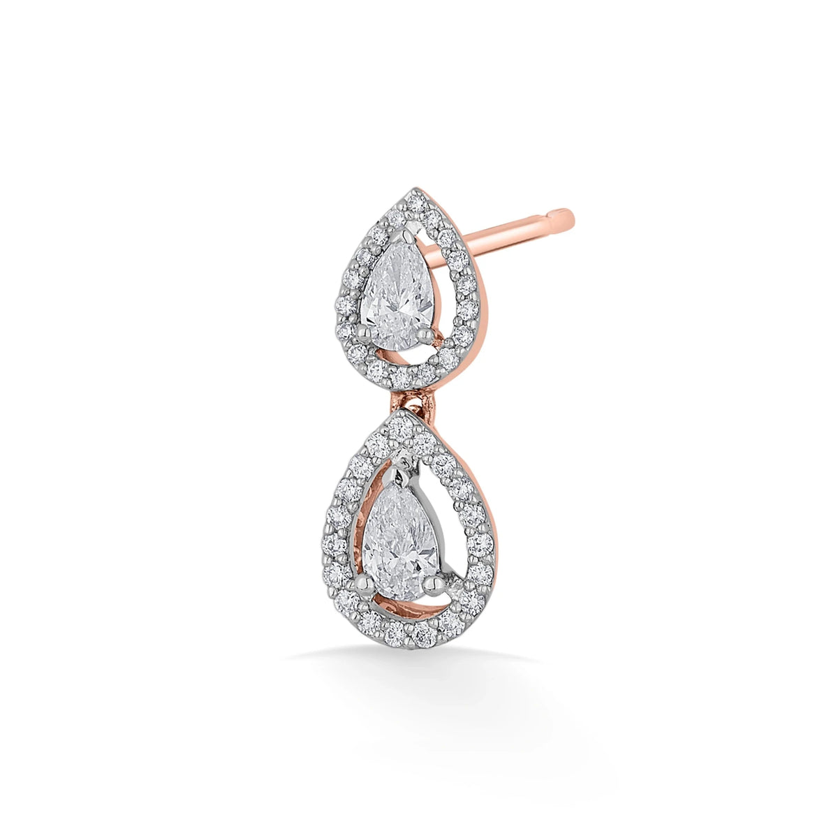 Solitaire Double Dewdrop Elegance - Zen Diamond India