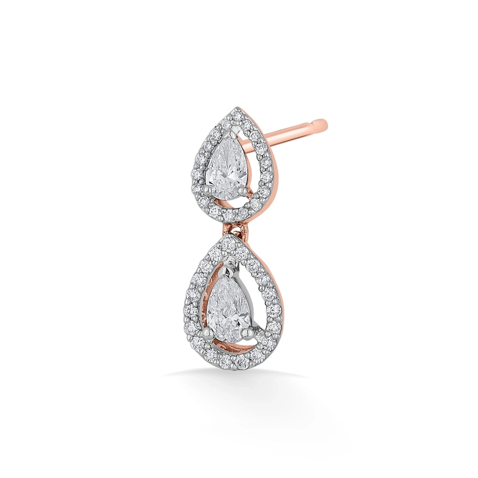 Solitaire Double Dewdrop Elegance - Zen Diamond India