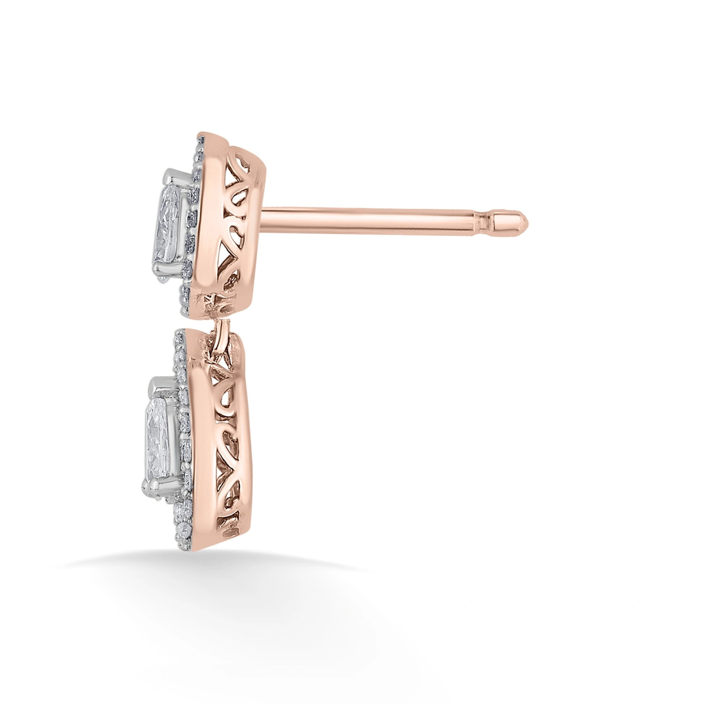 Solitaire Double Dewdrop Elegance - Zen Diamond India