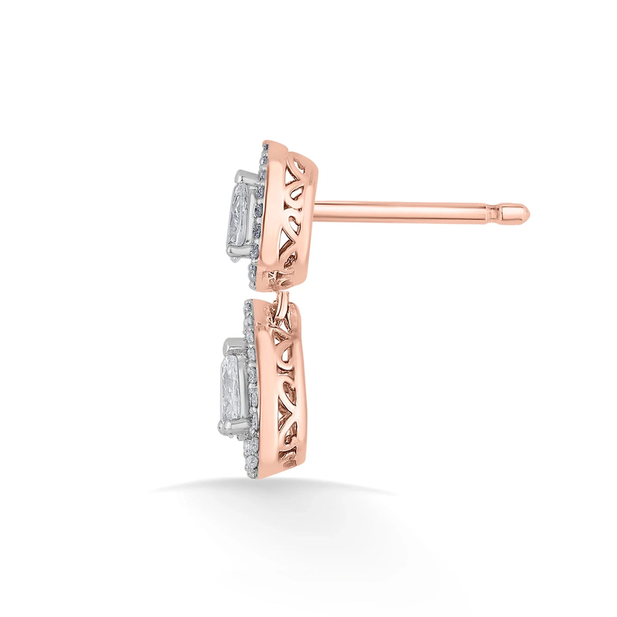 Solitaire Double Dewdrop Elegance - Zen Diamond India