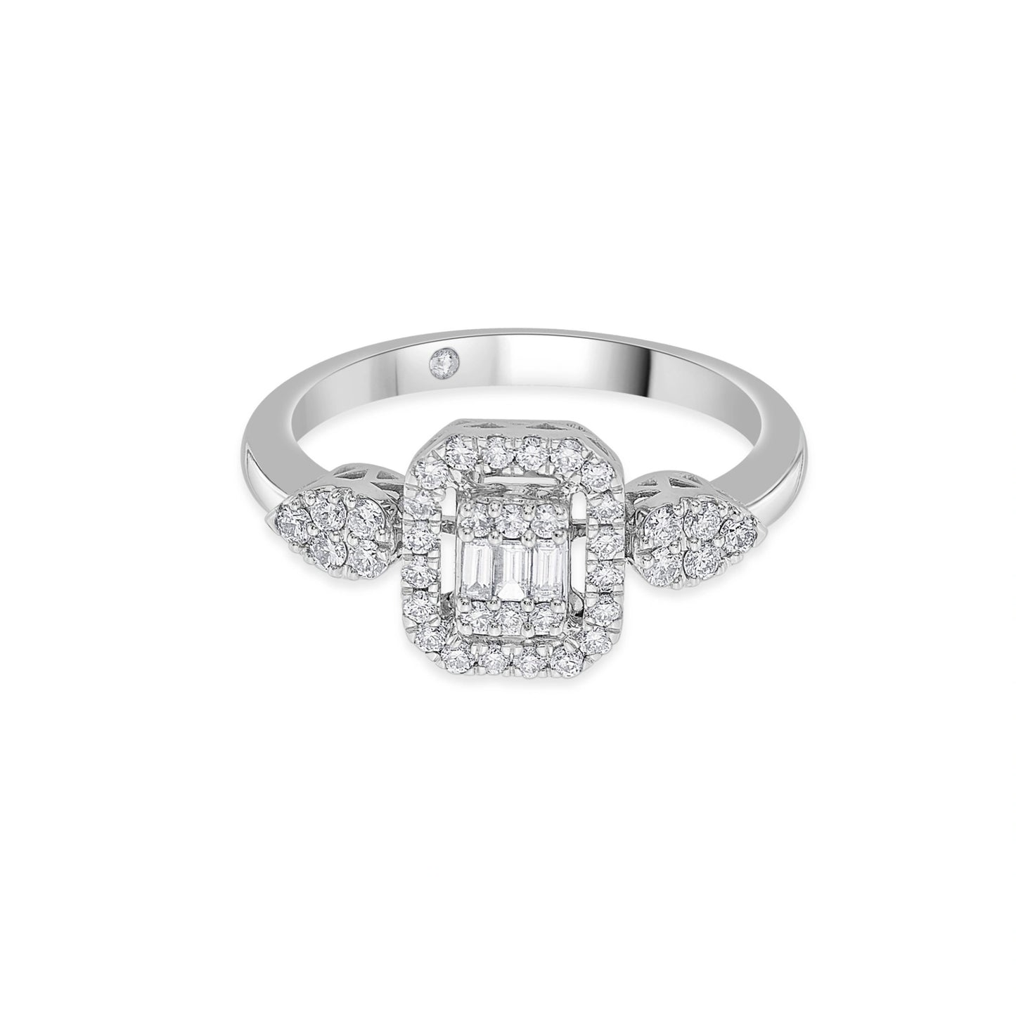 Radiant Trinity Luxe Diamond Ring