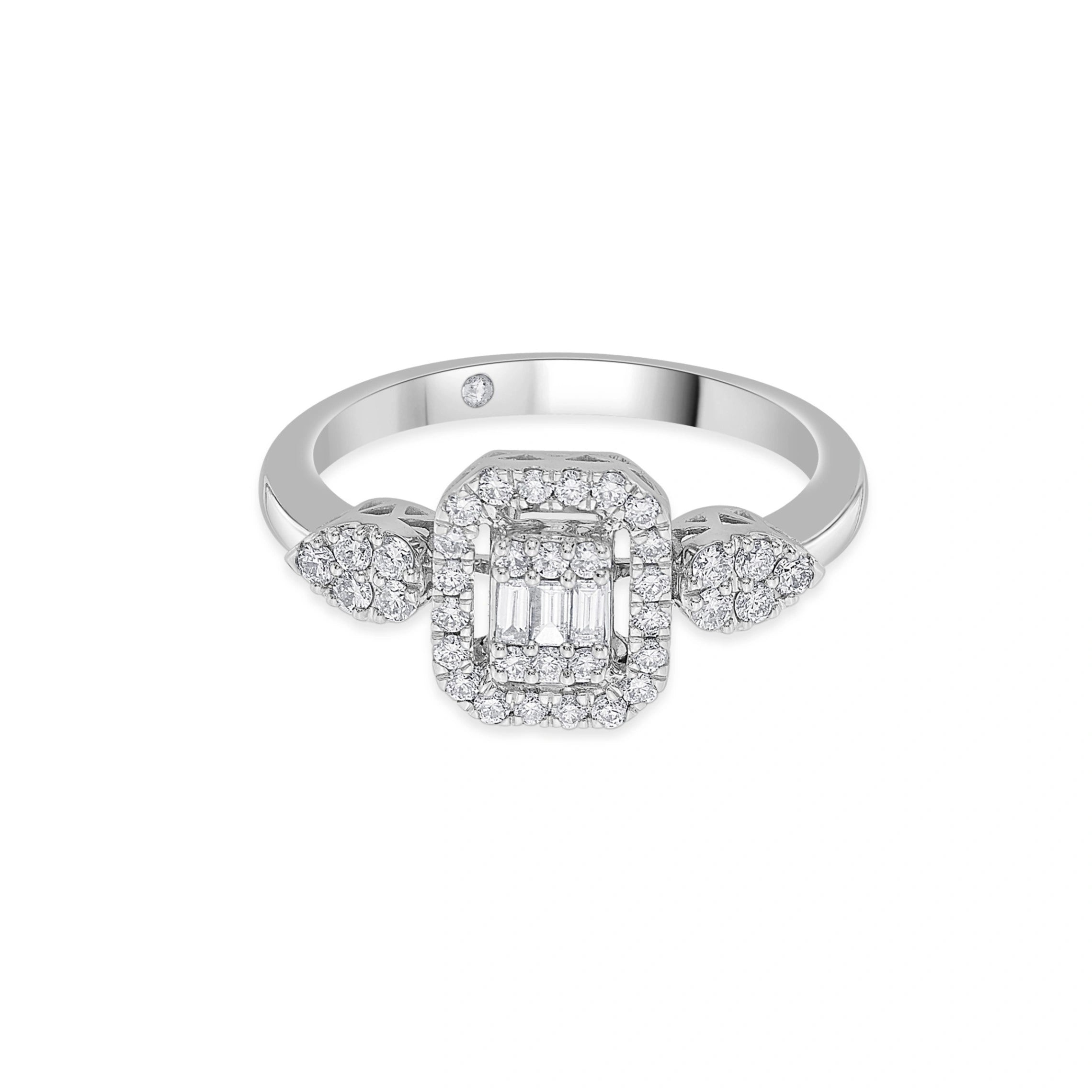 Radiant Trinity Luxe Diamond Ring - Zen Diamond India