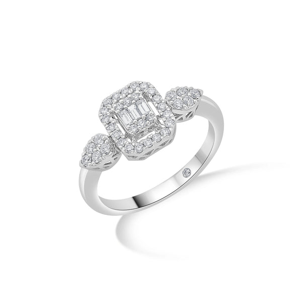 Radiant Trinity Luxe Diamond Ring
