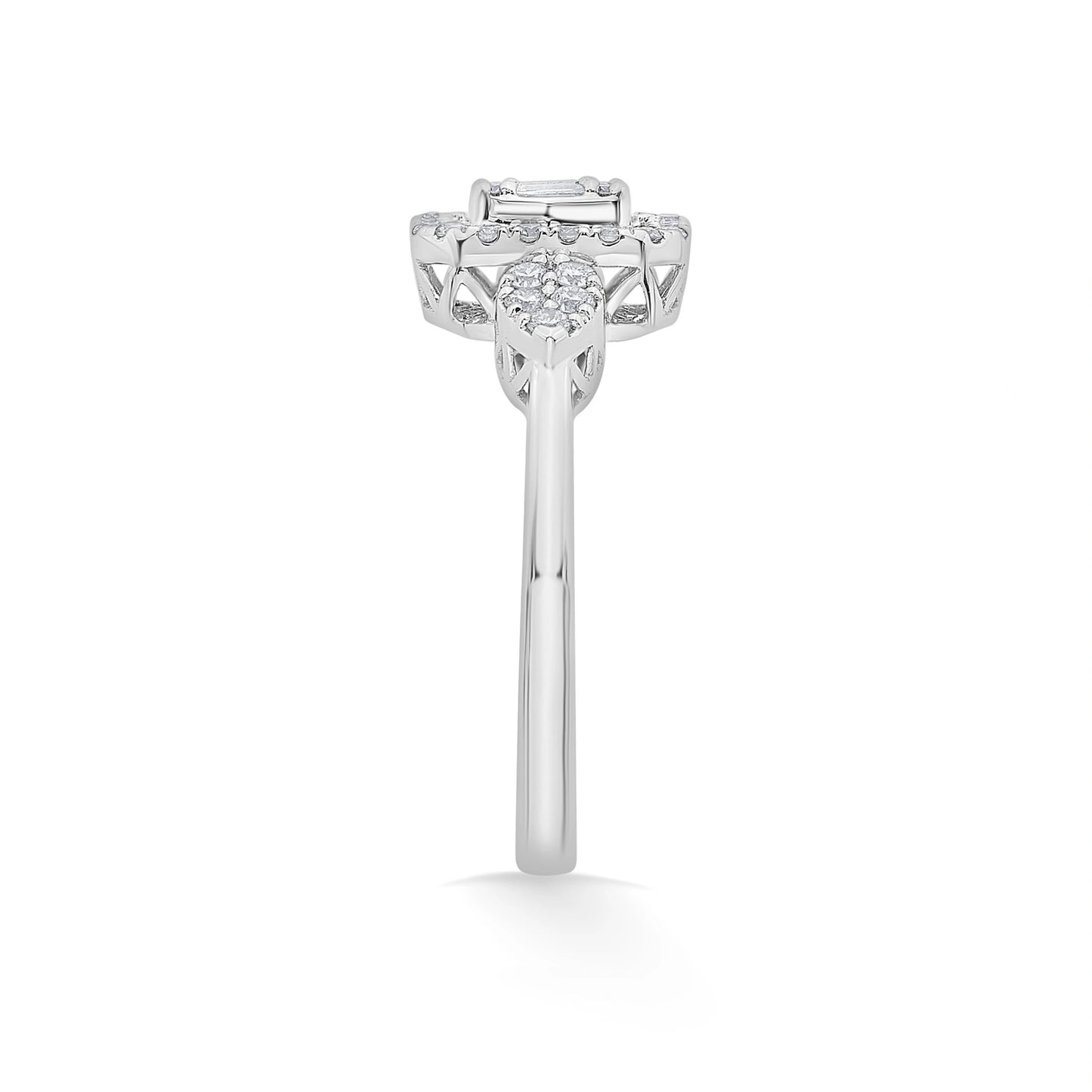Radiant Trinity Luxe Diamond Ring