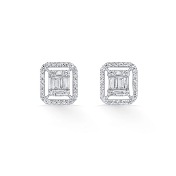 Classic Geometric Glacier Studs - Zen Diamond India
