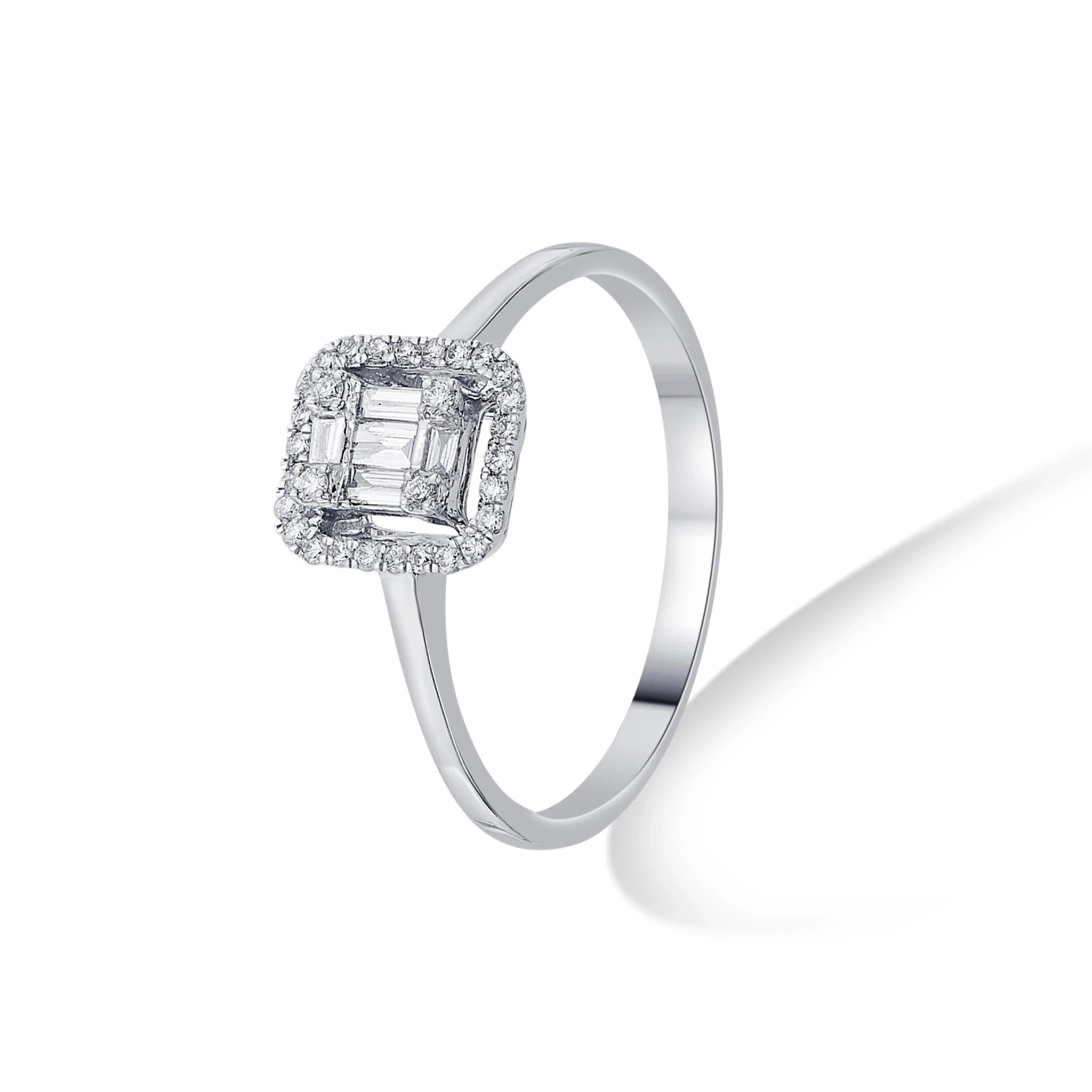 Emerald Allure Halo Diamond Ring - Zen Diamond India