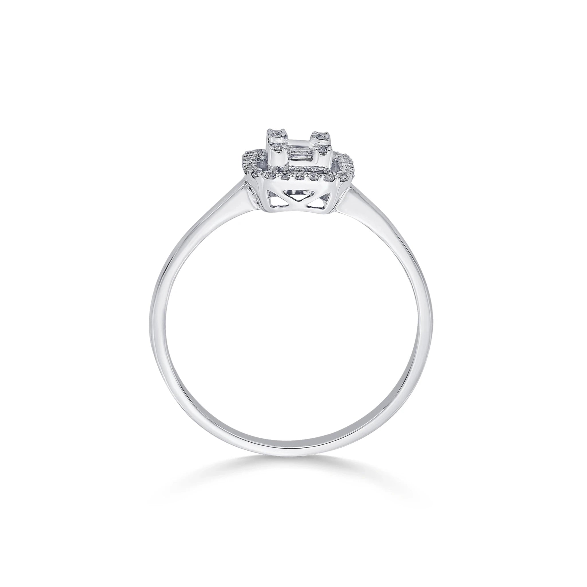 Emerald Allure Halo Diamond Ring - Zen Diamond India