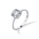 Emerald Allure Halo Diamond Ring - Zen Diamond India