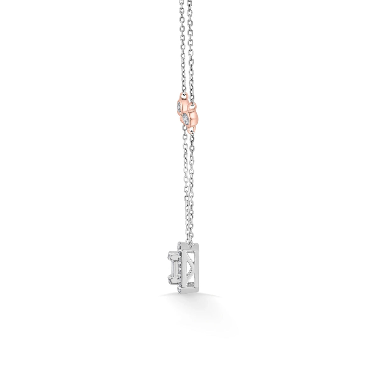 Emerald Allure Halo Luxe Necklace - Zen Diamond India