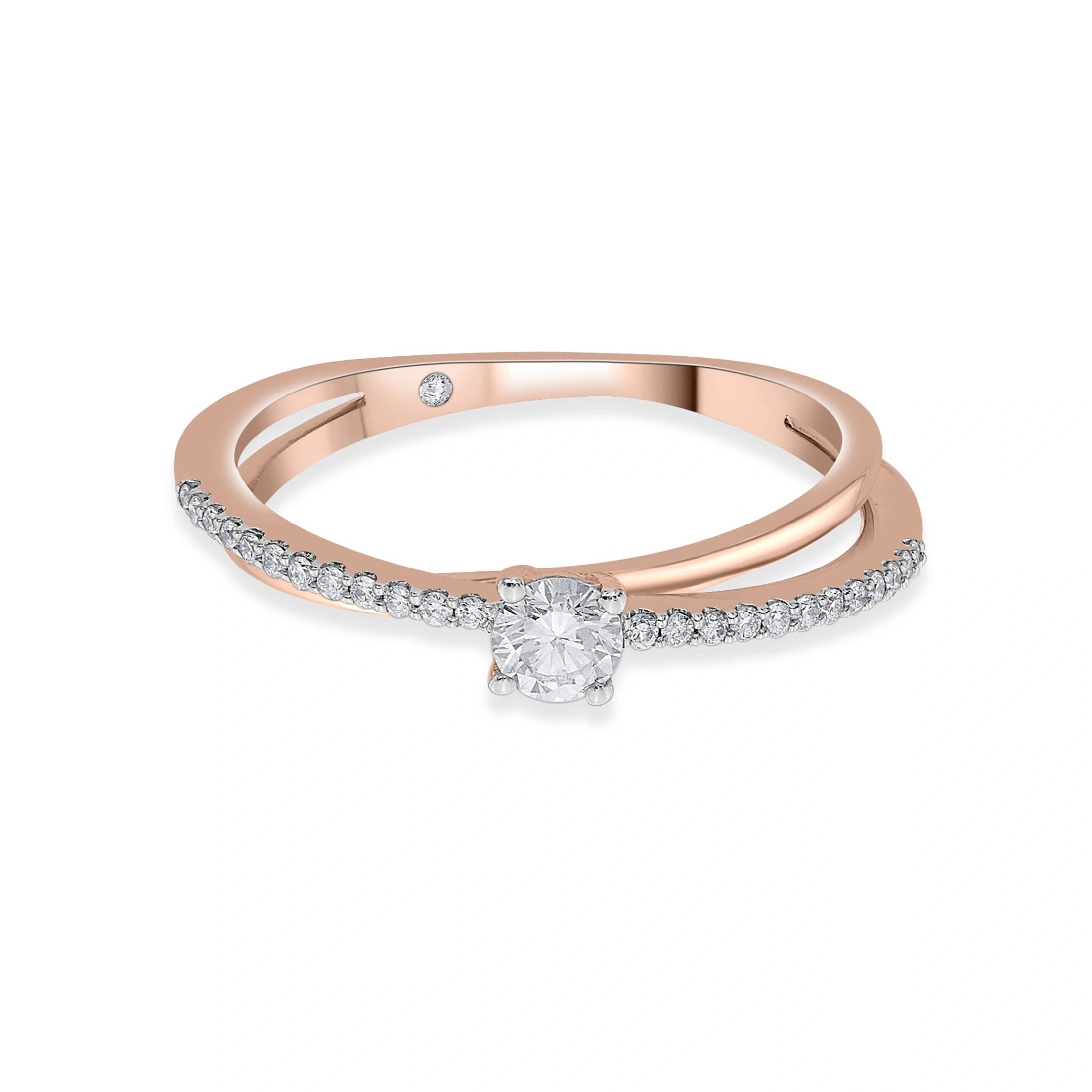 Zen Pirlanta Crossover Promise Ring - Zen Diamond India