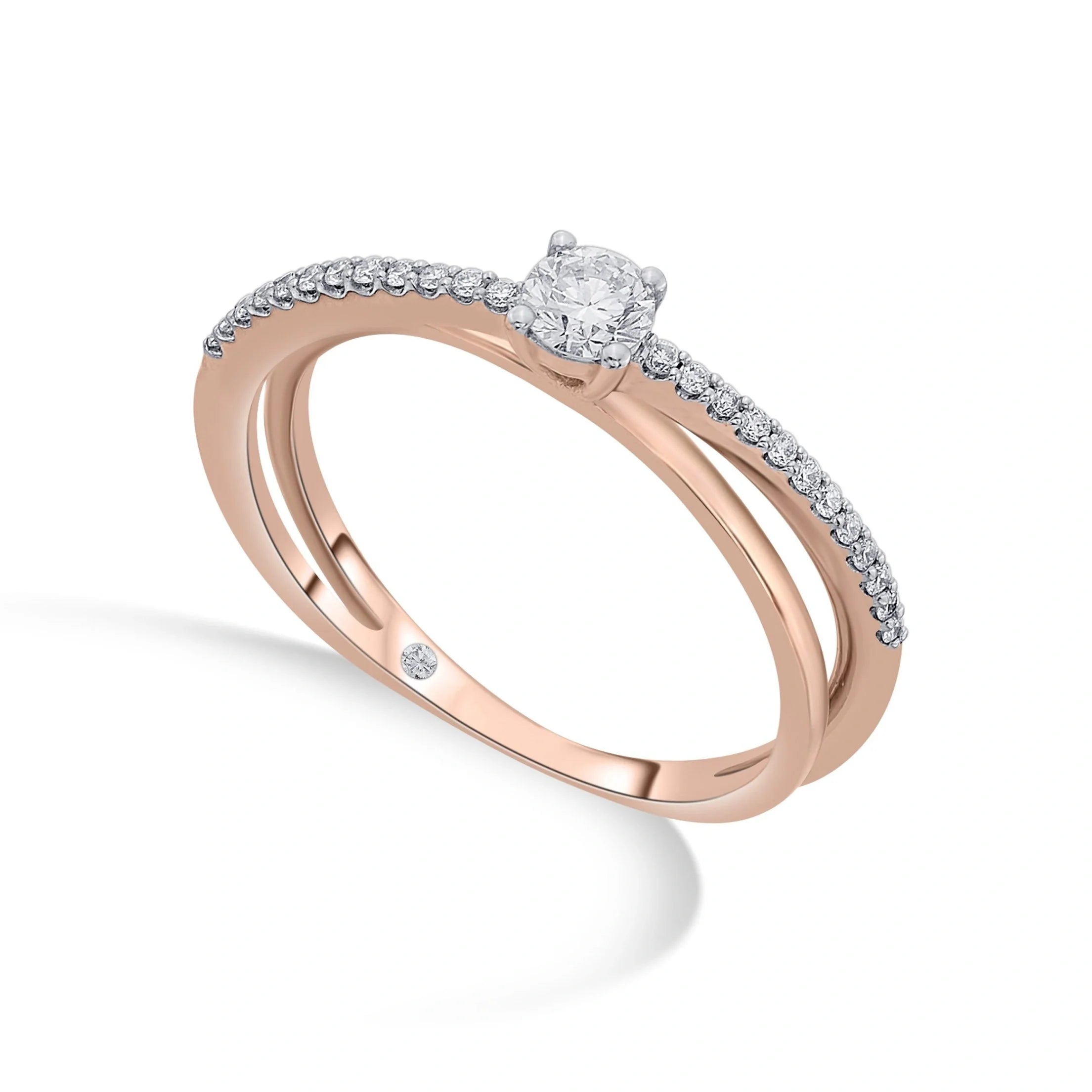 Zen Pirlanta Crossover Promise Ring - Zen Diamond India