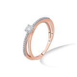 Solitaire Crossover Promise Ring - Zen Diamond India