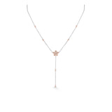 Blush Bloom Diamond Petal Lariat Necklace - Zen Diamond India
