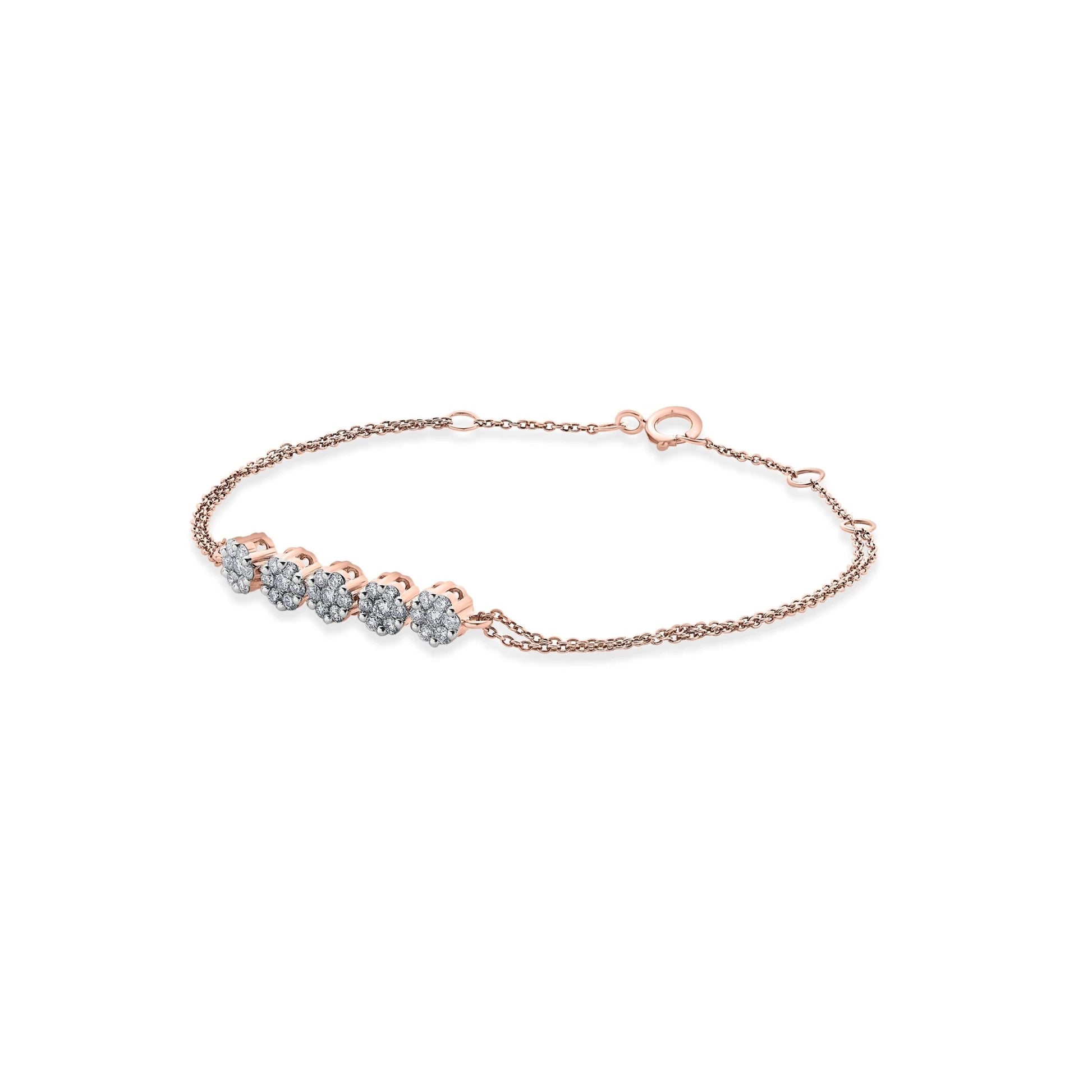 Sassy Luminous Bloom Trail Bracelet - Zen Diamond India