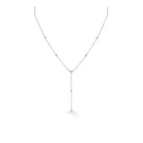 Rosé Droplets Diamond Lariat Necklace - Zen Diamond India