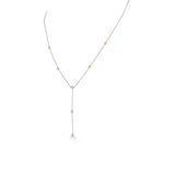Rosé Droplets Diamond Lariat Necklace - Zen Diamond India