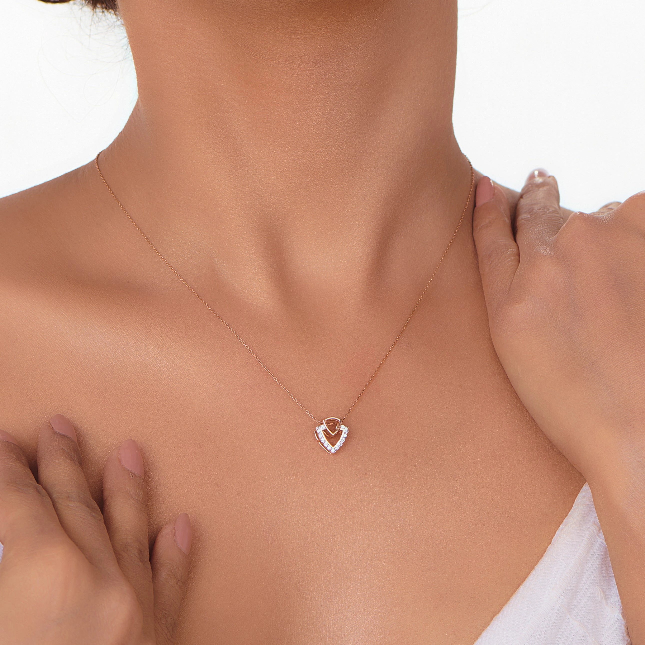 Double V Glam Luxe Pendant - Zen Diamond India