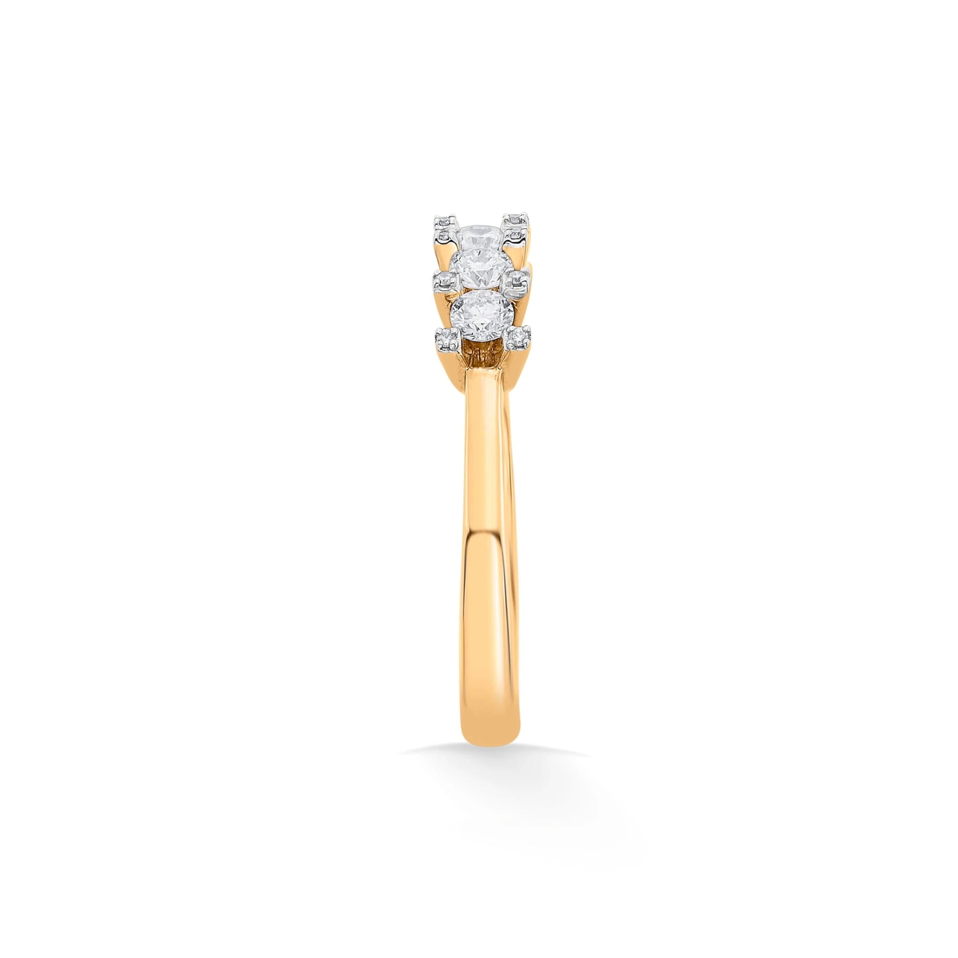 Sassy Golden Starlight Symphony Ring - Zen Diamond India