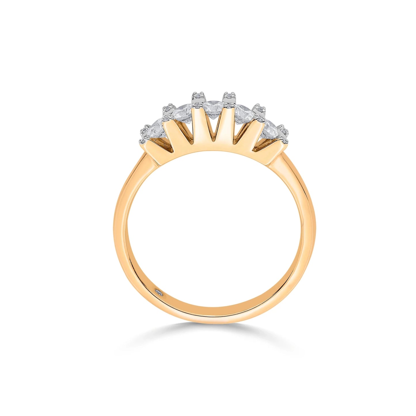 Sassy Golden Starlight Symphony Ring - Zen Diamond India
