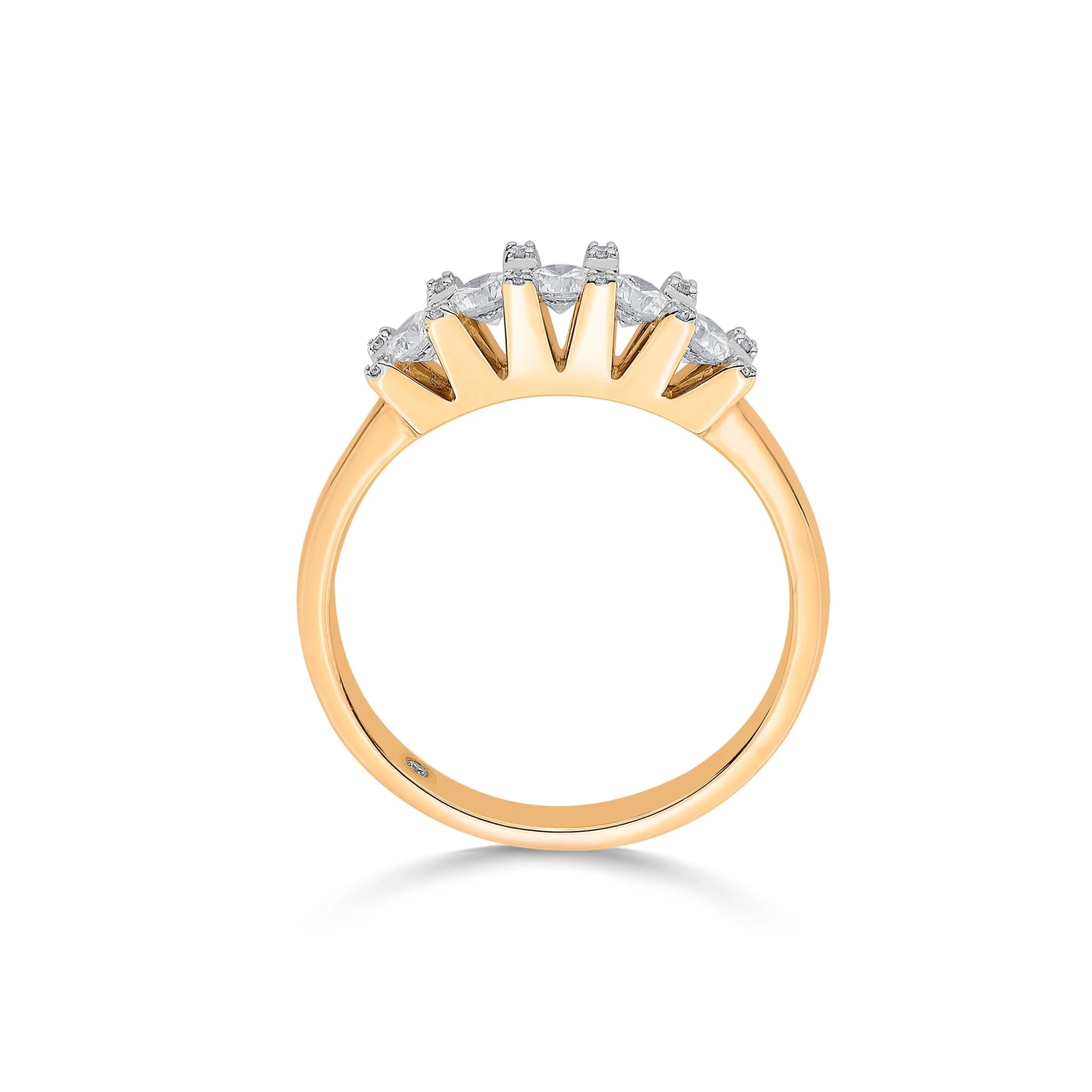 Sassy Golden Starlight Symphony Ring - Zen Diamond India