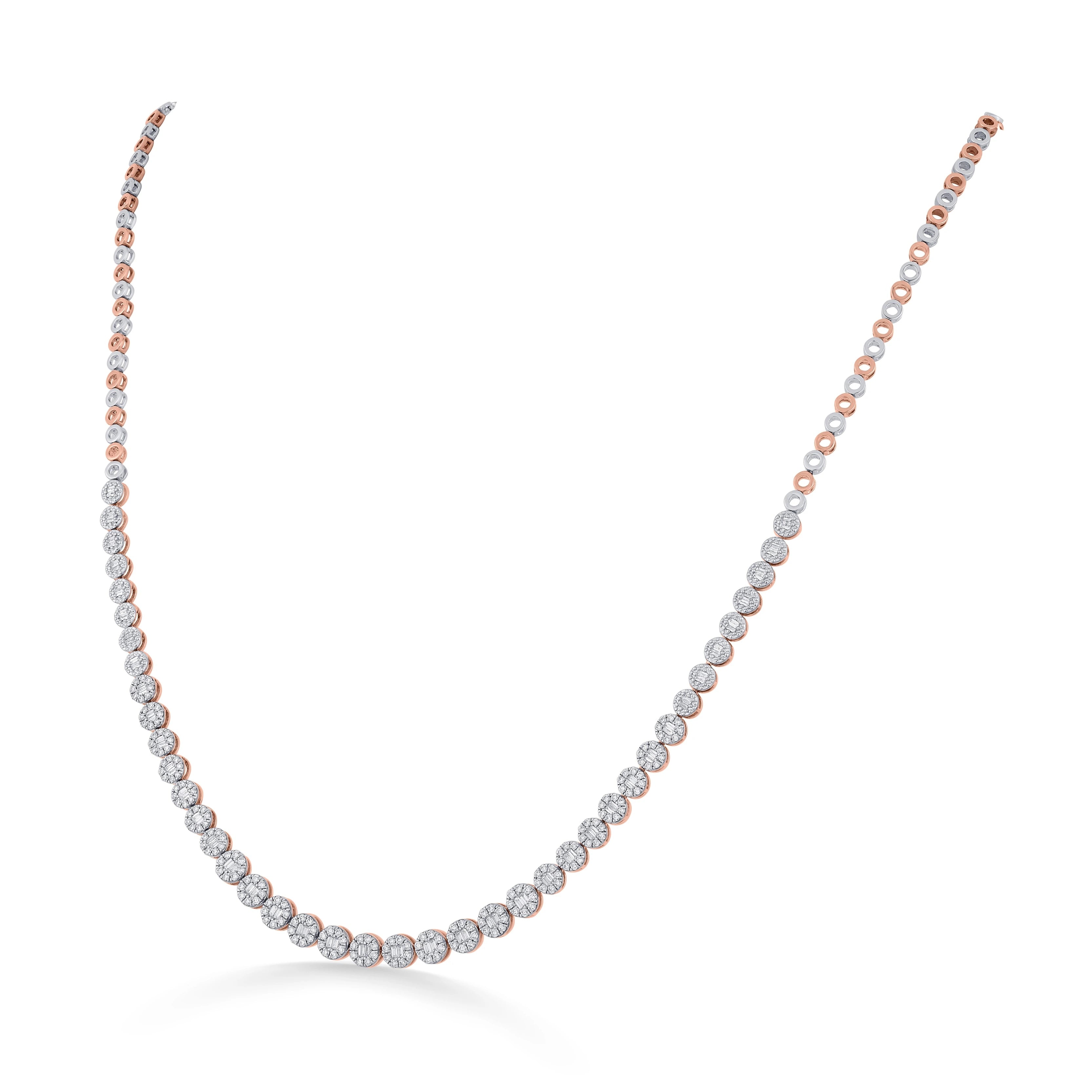 Rosé Whisper Diamond Elegance Necklace - Zen Diamond India
