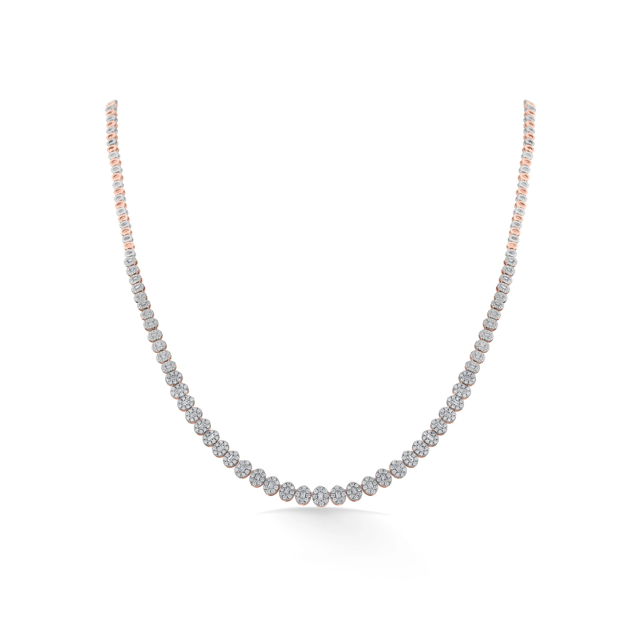 Rosé Glow Diamond Symphony Necklace - Zen Diamond India