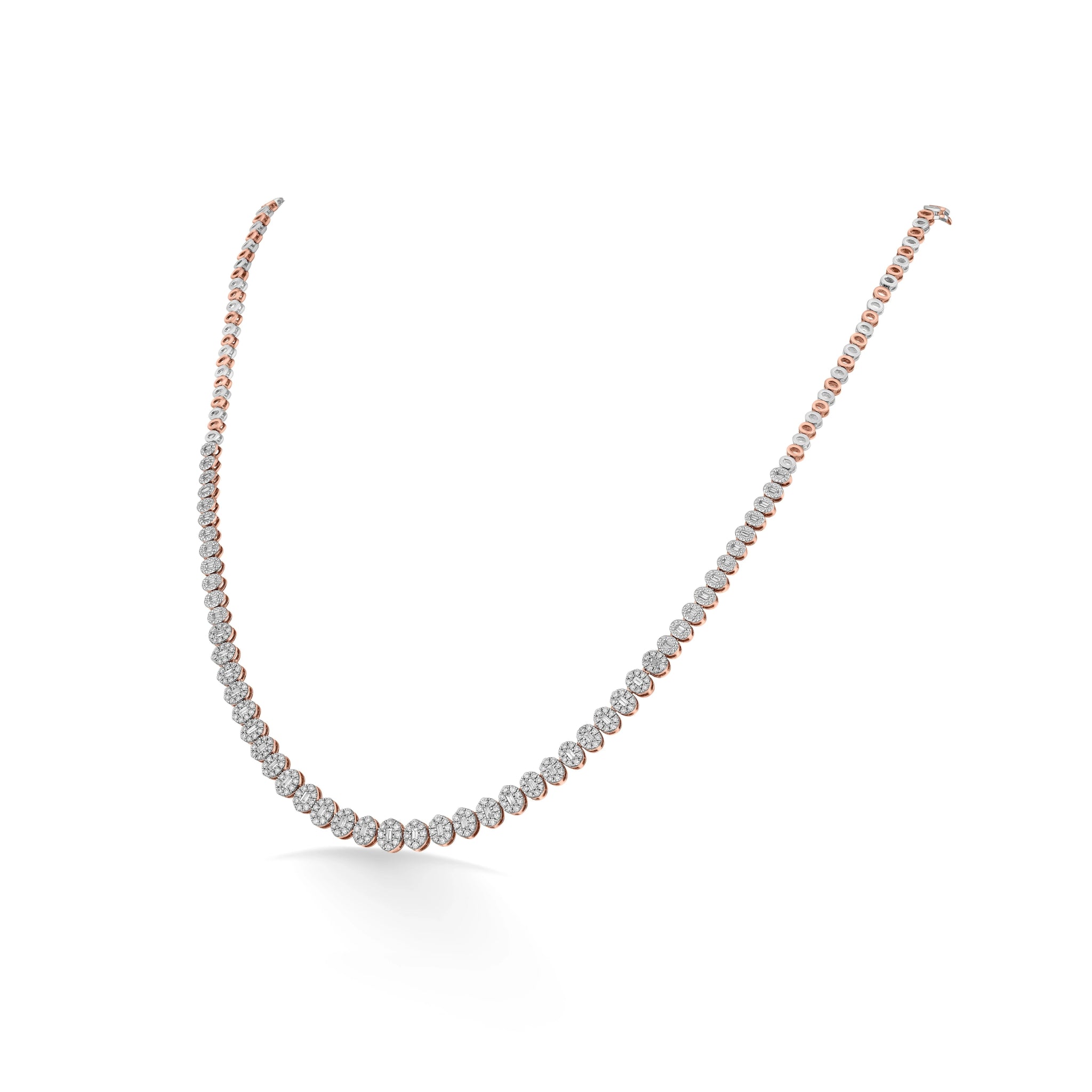 Rosé Glow Diamond Symphony Necklace - Zen Diamond India