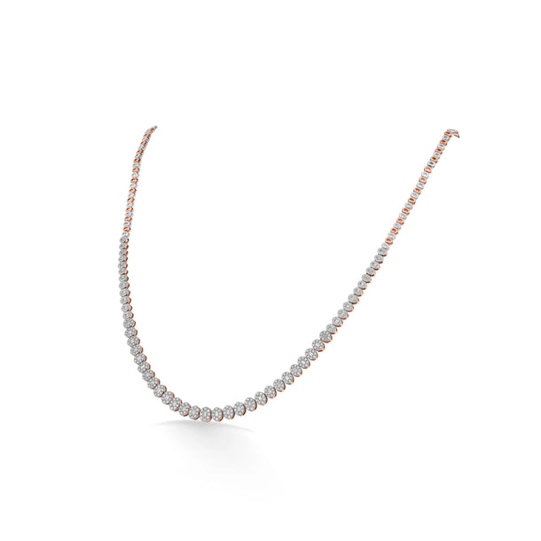 Rosé Glow Diamond Symphony Necklace - Zen Diamond India