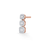 Classic Stacked Square Earrings - Zen Diamond India