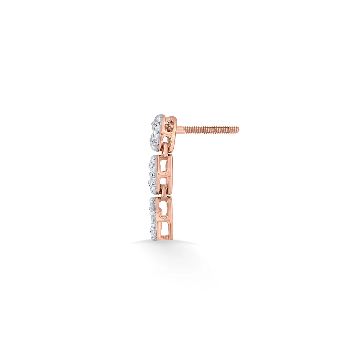 Classic Stacked Square Earrings - Zen Diamond India
