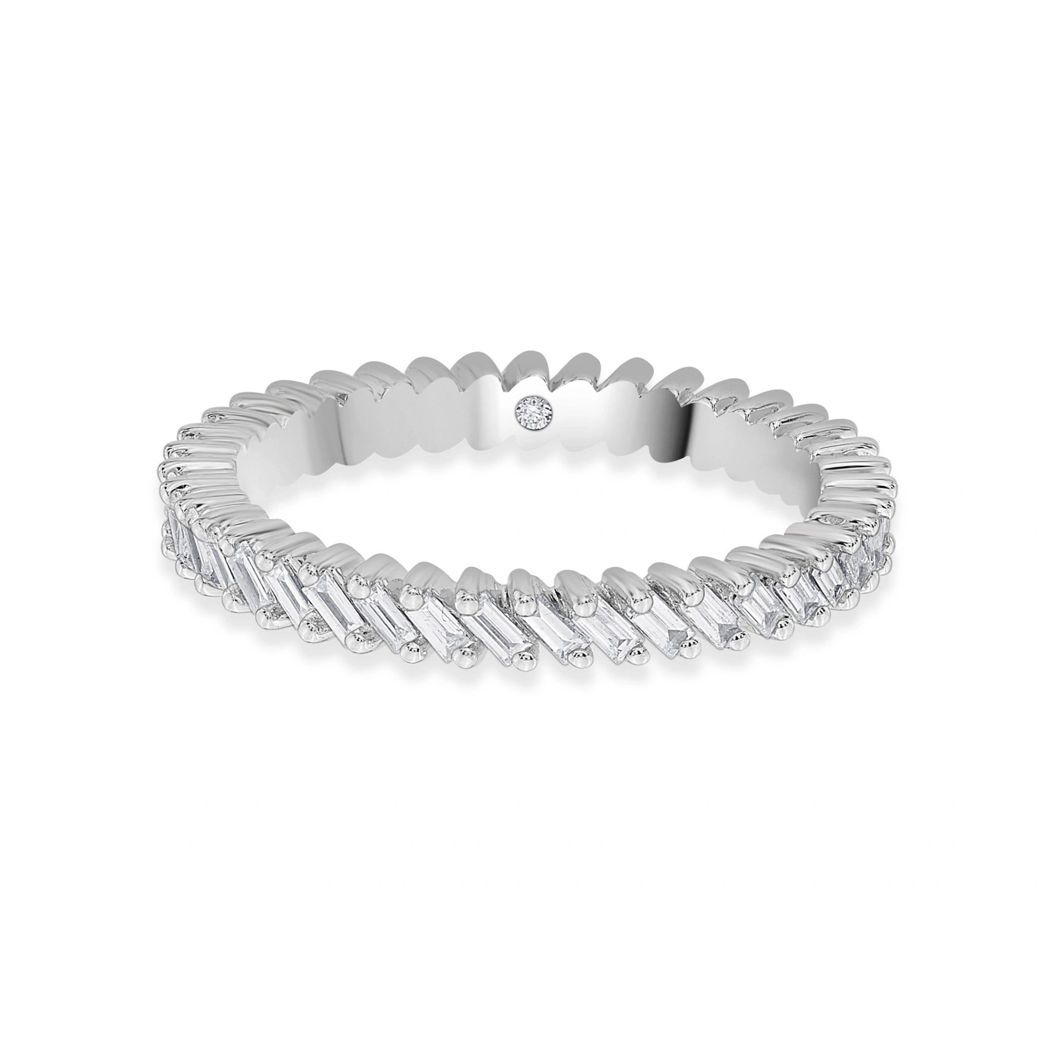 Solitaire Radiant Rhythm Ring - Zen Diamond India