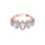 Solitaire Marquise Petal Crown Ring - Zen Diamond India