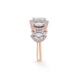 Solitaire Marquise Petal Crown Ring - Zen Diamond India