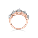 Solitaire Marquise Petal Crown Ring - Zen Diamond India