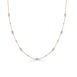 Rosé Starlit Diamond Drift Necklace - Zen Diamond India