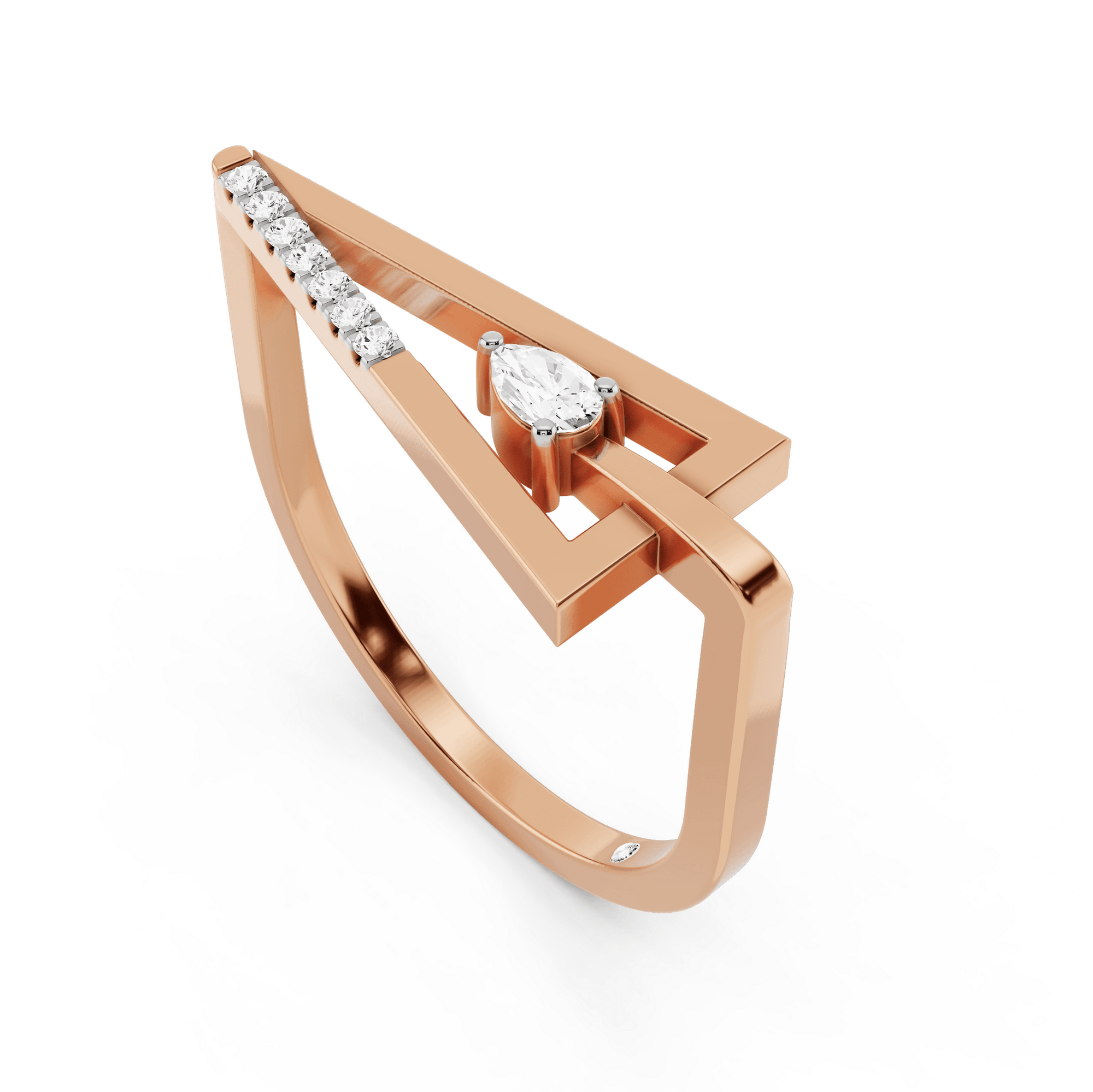 Seven Up Trigonal Ring