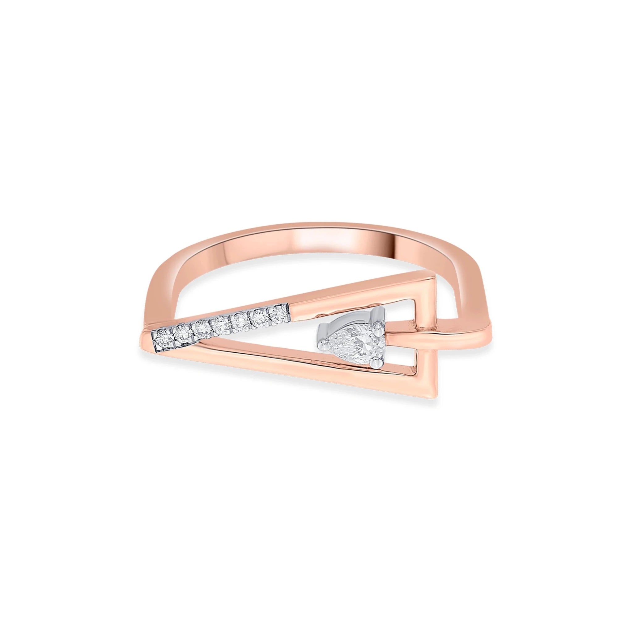 Seven Up Trigonal Ring - Zen Diamond India