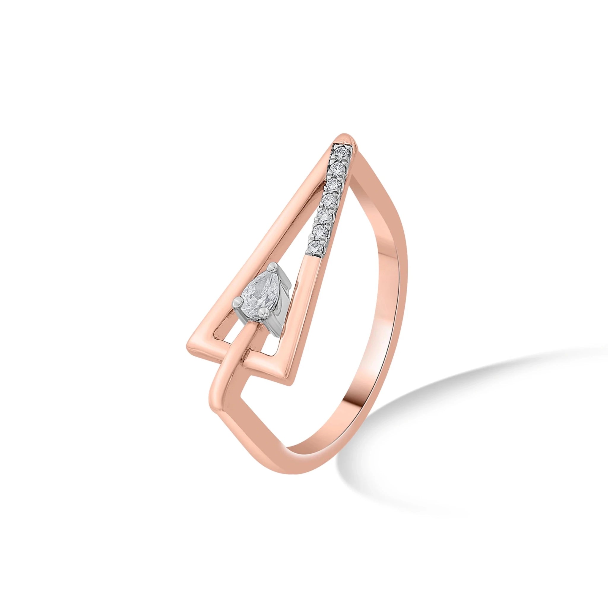 Seven Up Trigonal Ring - Zen Diamond India