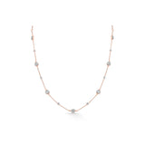 Rosé Orbit Diamond Whisper Necklace - Zen Diamond India