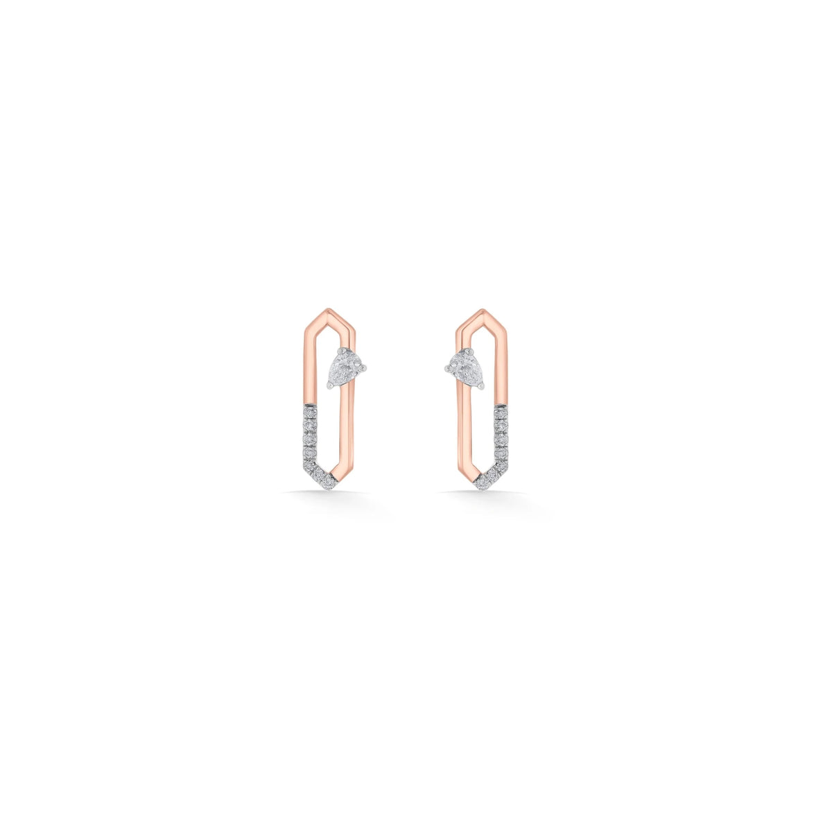 Seven Up Hexagonal Earring - Zen Diamond India