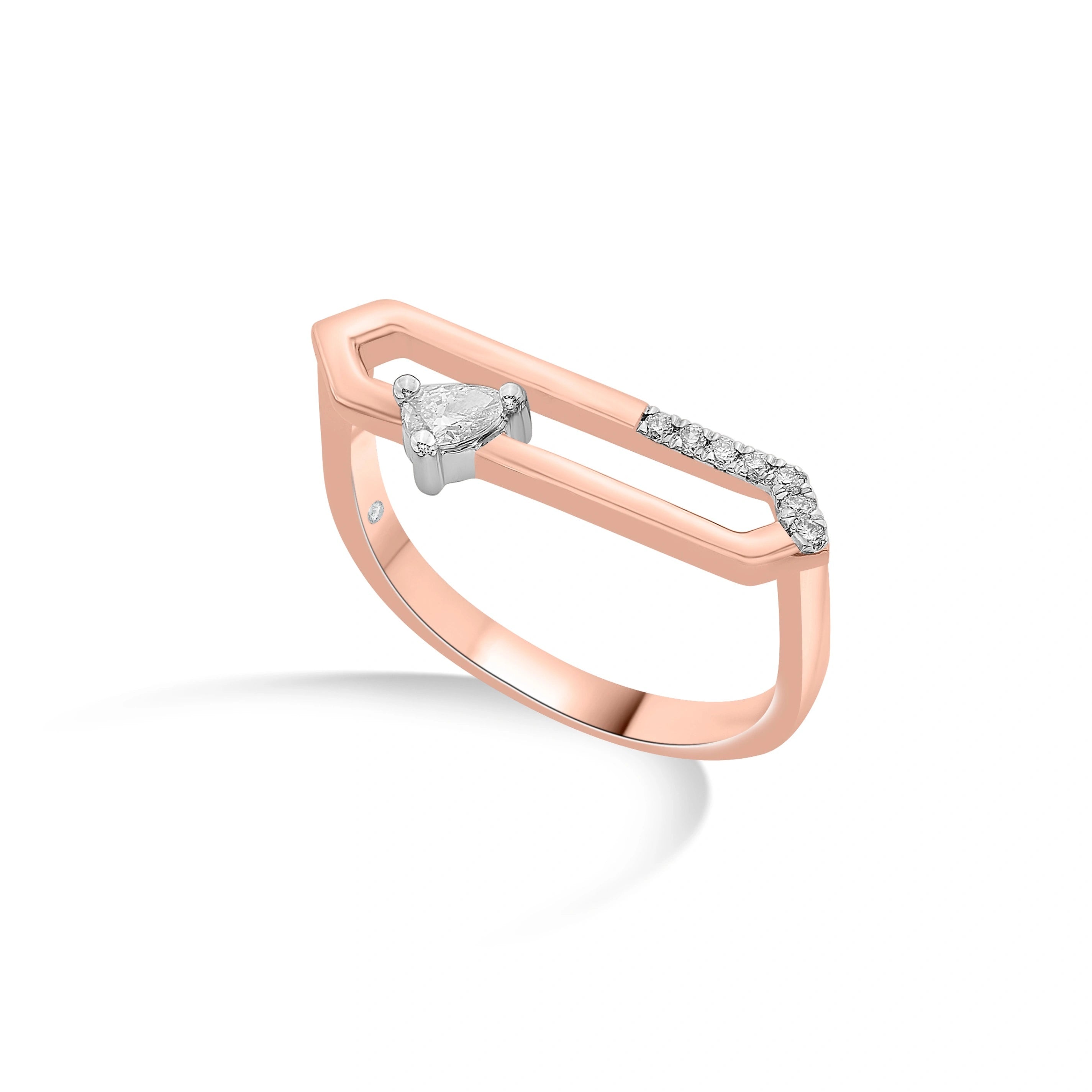 Seven Up Hexagonal Ring