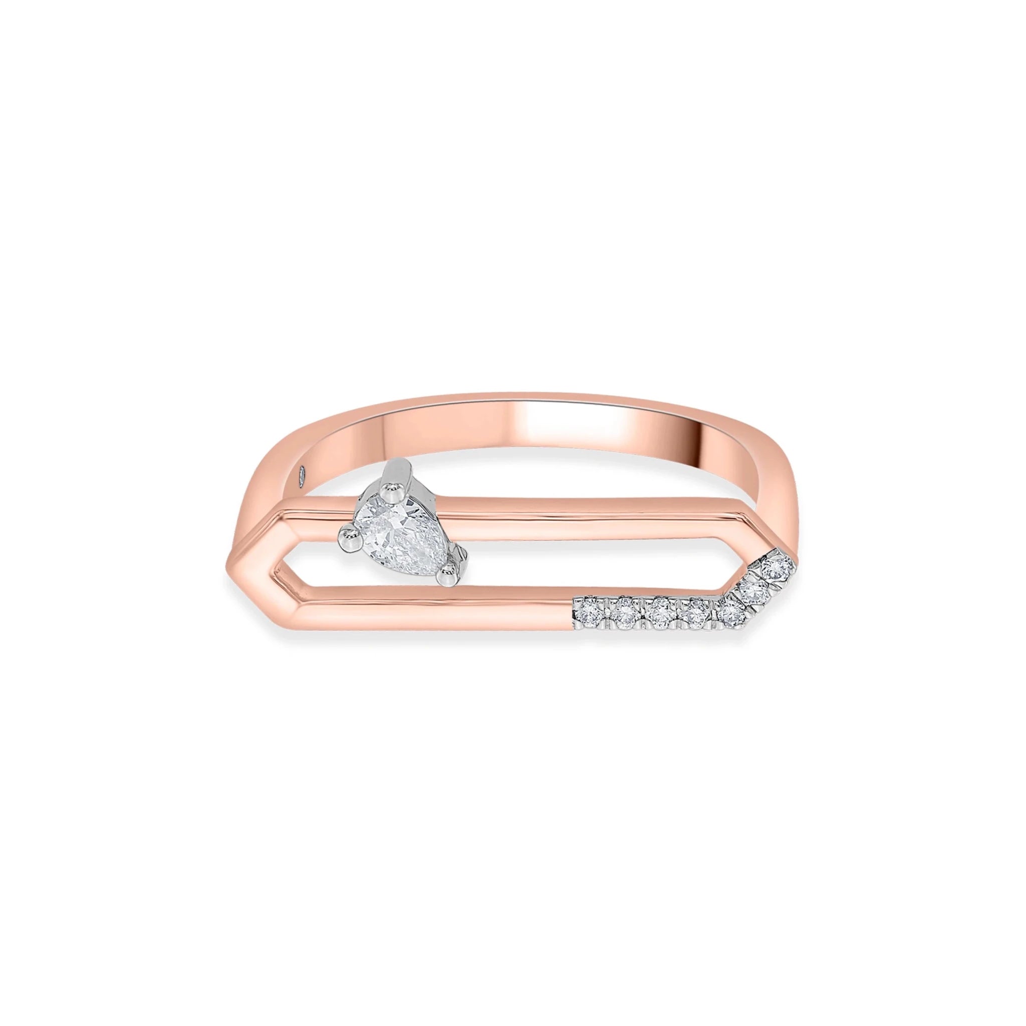 Seven Up Hexagonal Ring - Zen Diamond India