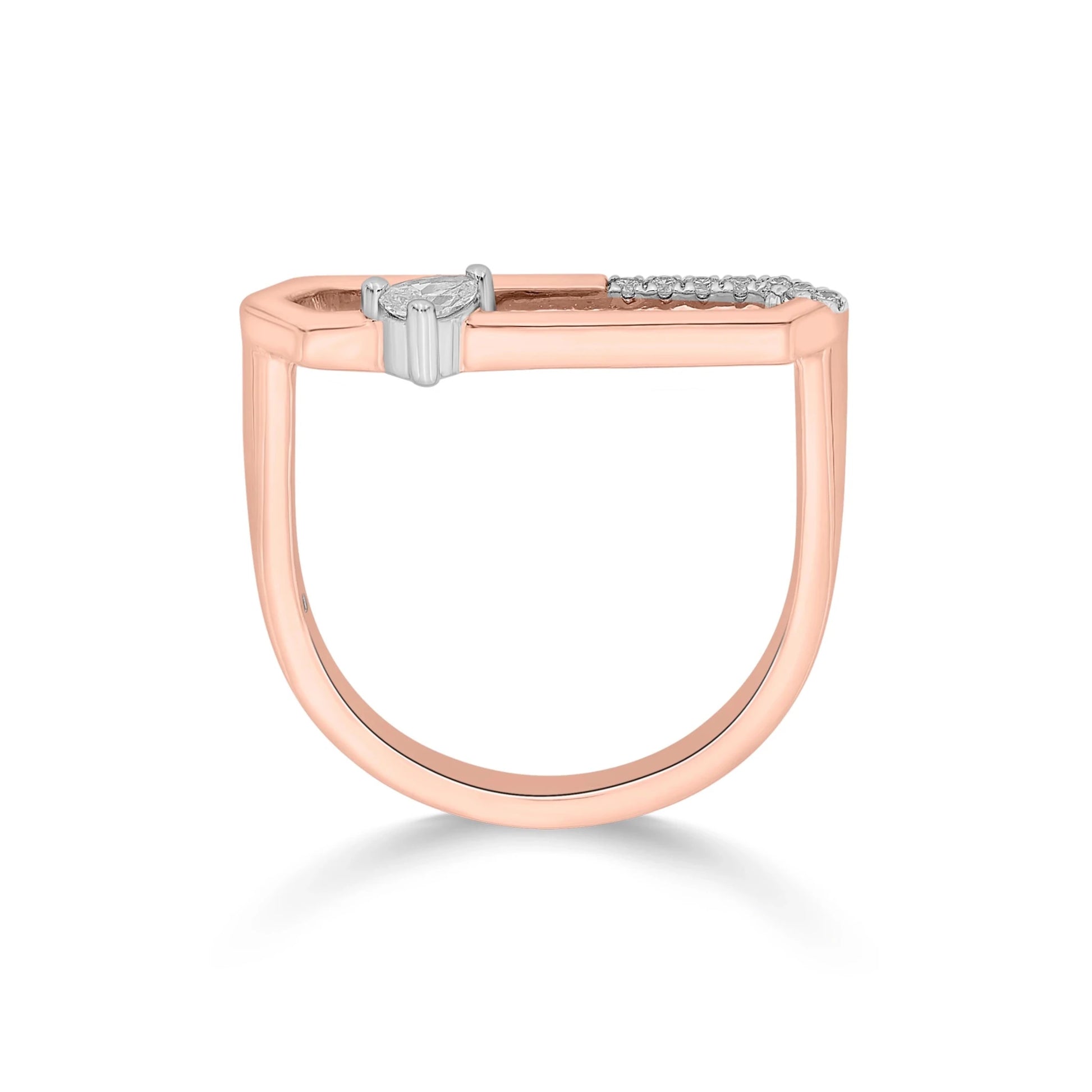 Seven Up Hexagonal Ring - Zen Diamond India