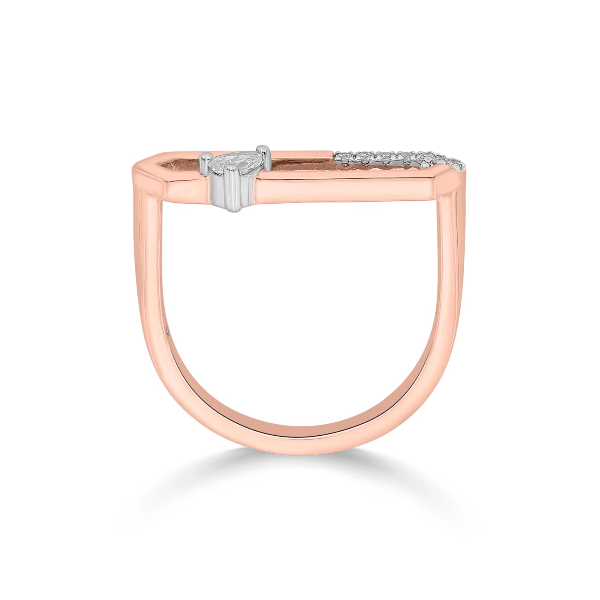 Seven Up Hexagonal Ring - Zen Diamond India