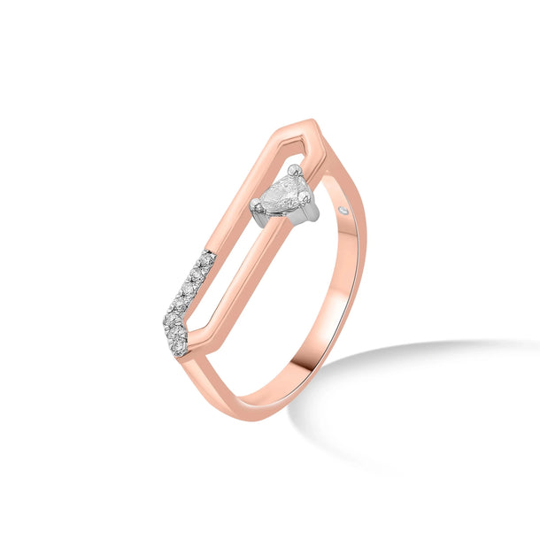 Seven Up Hexagonal Ring - Zen Diamond India